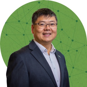 Realizing AI for Good - Jinjun Xiong portrait. 