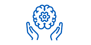 knowledge icon - brain with gear. 