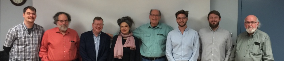 Themes from Wear: November 16, 2019 Romanell Workshop speakers (pictured left to right): Jonathan Vajda, Jack Freer, Tim Madigan, Patricia Marino, Harvey Berman, Peter Koch, Shane Hemmer, and Larry McCullough. 