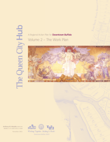 Cover of The Queen City Hub Volume 2 Report. 