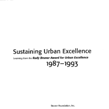Cover of Urban Excellence 1987-1993 Book. 