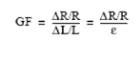 gauge factor equation. 
