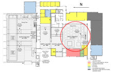 South high bay within floor plan. 