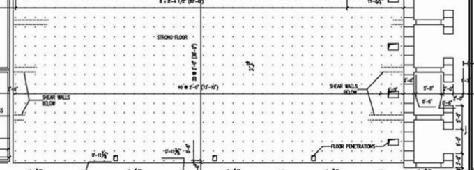 plan view of strong floor. 
