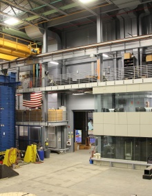 Visitor's gallery in the north high bay. 