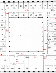 Zoom image: Figure 6.6: Ketter Hall second floor plan (click to enlarge) 