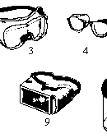 Zoom image: Figure 8.4: Various types of eye and face protection available (click to enlarge) 