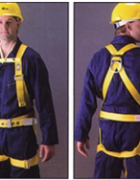 person in a full body harness. 