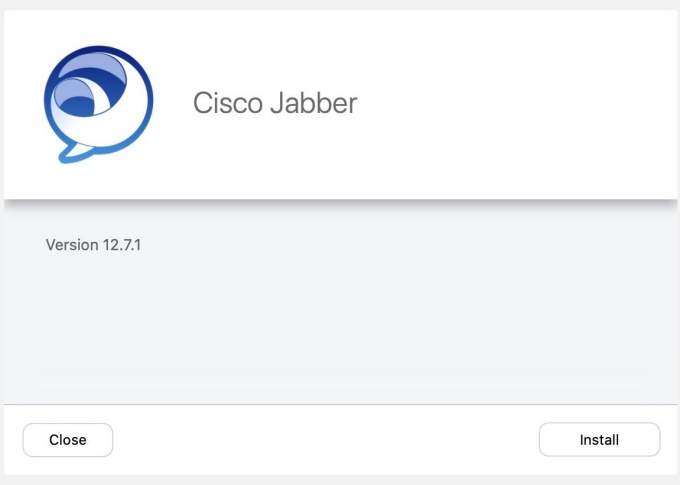 Cisco Jabber installation screen.