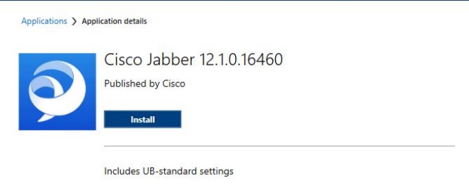Cisco Jabber installation screen.