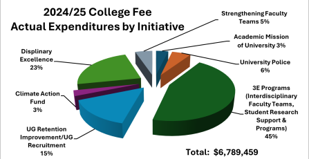 Zoom image: College Fee 2024-2025 actual expenditures by initiative