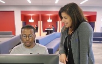 u b supervisor, carm, working with working with a student employee. 