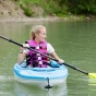 Student kayaks on Lake LaSalle. 