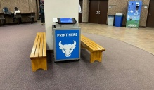 Photo of print kiosk in Knox Hall. 