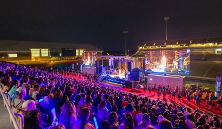 Aerial view of the UB stadium during Welcome Back Blast.