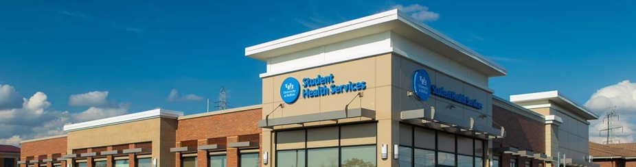 Student Health Services, 4350 Maple Road, building exterior. 