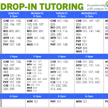 Zoom image: Picture of TASS Drop-in Tutoring hours 