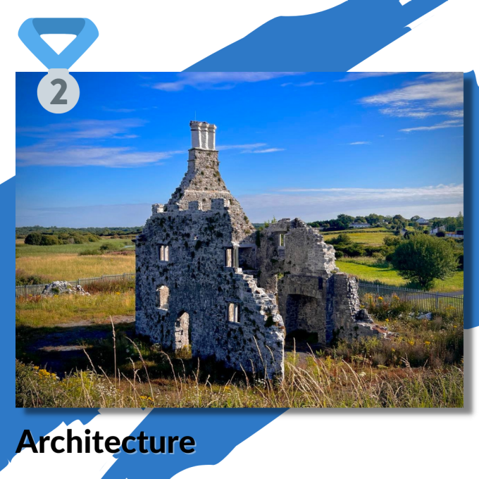 Ruins in Irish Landscape. 