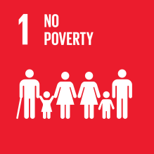 Sustainable Development Goals 1 No Poverty icon. 