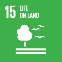 Sustainable Development Goals 15 life on land icon. 