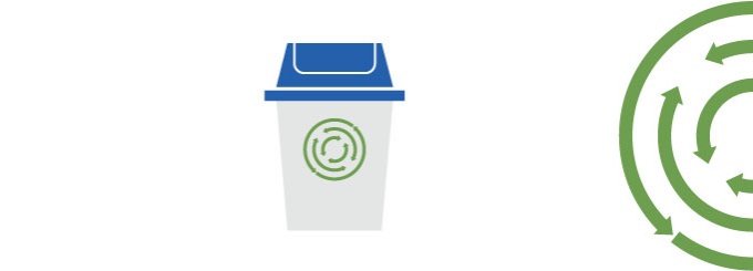 all in one recycling icon. 