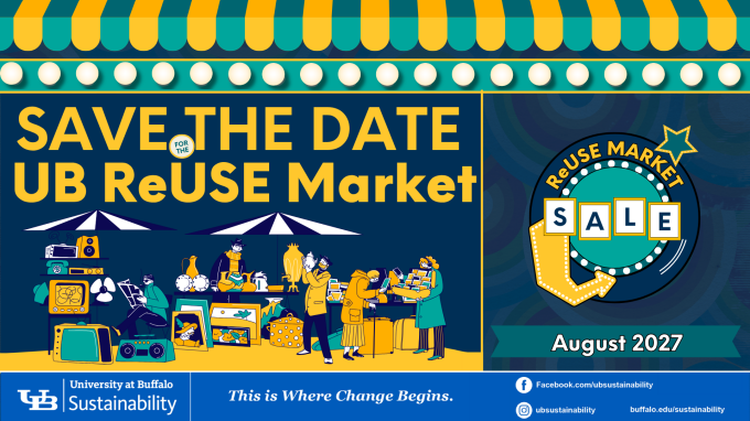 Save the date graphic for UBReuse Market on August 2027. 