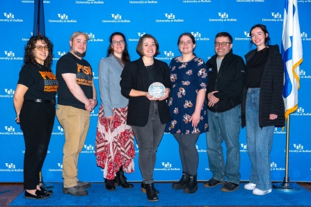 Receipients of the team award. The Community Climate Leadership Program, a program in partnership with the School of Architecture and Planning and PUSH Buffalo. 