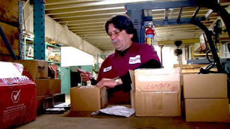 Glauber Equipment Corporation employee at work. 