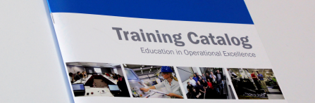 Image of a training catalog booklet. 