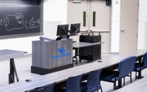 A teaching station in a recently renovated classroom. 