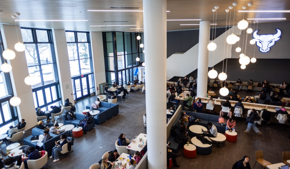 Interior of the renovated Student Union. 