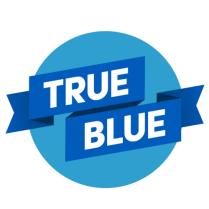 True Blue banner.