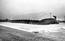 Zoom image: The Bubble — think along the lines of a golf dome — was a recreation facility that opened in January 1975. Images courtesy of University Archives 