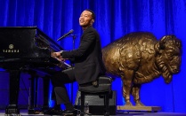 Zoom image: Academy Award-Winning Songwriter, Singer, Musician, Producer, Philanthropist and Entrepreneur, John Legend, at Broadview Arena on Dec. 3, 2015. 