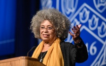 Zoom image: Social Equality Activist and Author, Angela Davis, at Broadview Arena on Feb. 27, 2019. 