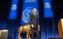 Zoom image: 47th Vice President of the United States from 2009-17, Joe Biden, at Broadview Arena on Oct. 25, 2018. 