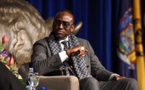 Zoom image: Yusef Salaam in Broadview Arena on Feb 24, 2020. 