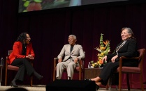 Zoom image: Author, Educator and Historian,&nbsp;Mary Frances Berry, and Civil Rights and Peace Activist,&nbsp;&nbsp;Diane Nash at the Center for the Arts on Feb. 26, 2014. 