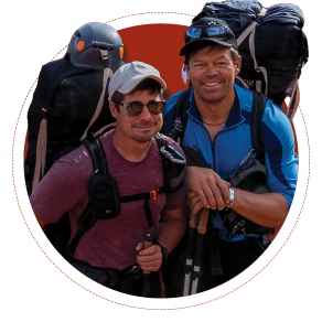 Kevin Fedarko (left) and Pete McBride (right). 