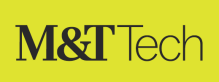 M&T Tech logo black text on a yellow background. 