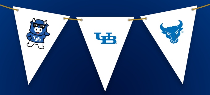 UB Spirit Garland Flags. 