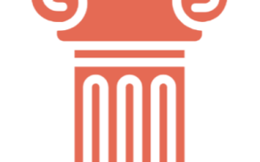 salmon-colored pillar. 
