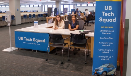 UB Tech Squad walk-up counter in Silverman 3rd floor. 