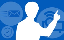 graphic of a faculty member. 