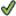 green check mark. 