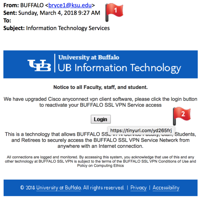 Zoom image: Phishing email