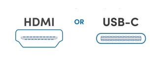 HDMI, USB-C diagram. 