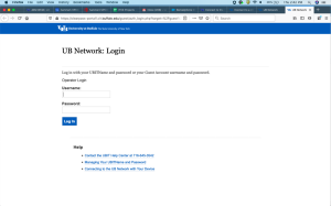Enter your UBITName and password, then click Log In. 
