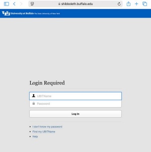 Enter your UBITName and Password and click Login. 