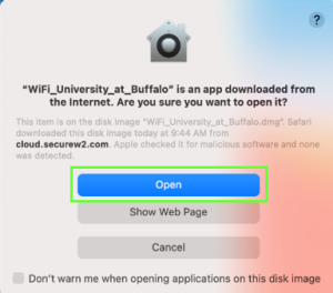 Click Open. 